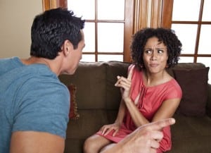 interracial couple argue