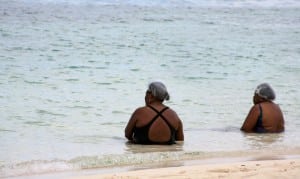 fat ladies on the beach