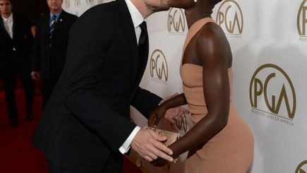 Jared Leto, Leonardo DiCaprio, 12 Years a Slave, awards, red carpet, dating, swirling, gossip, crushes, black woman, dark black woman, beautiful black woman, kisses, romance, media, Lupita Nyong'o