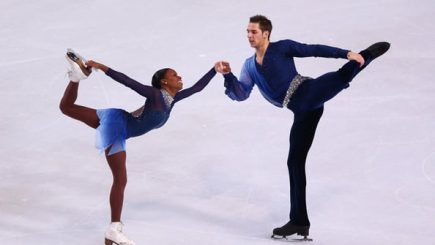 interracial couple, sports, Paris, international, athletes, Olympics, skating, inspiration, black women, Vanessa James, Morgan Cipres, Parisian, skaters, competition, Winter sports,