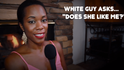 QOTW, dating, video, advice, black women, curious, flirting, workplace dating, does she like me?, youtube, white men, swirlr, swirling, interracial, mixed dating,