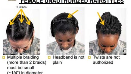 black women's hair, AR 670-1, fashion, hair styles, military, servicewomen, braids, weaves, natural hair,