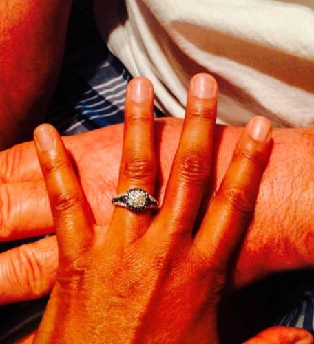 She said yes! (The ring includes both of our birthstones.)