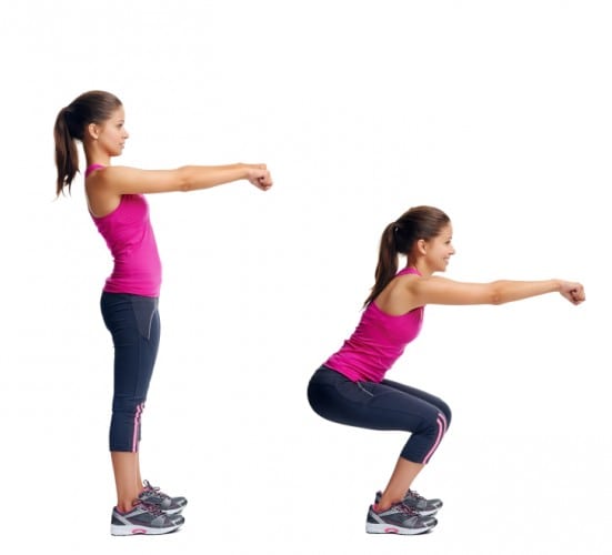 woman does stretch exercise to build strength and healthy body