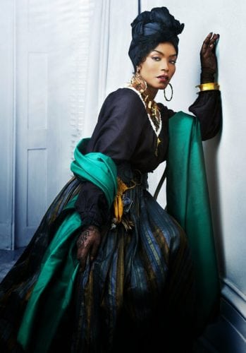 Angela Bassett photographed on the set of American Horror Story 'Coven' in New Orleans 10/29/13